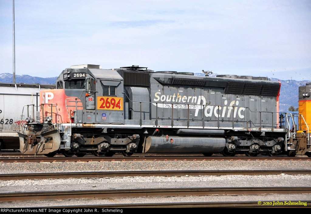 UP 2694 (SD40M-2 ex SP 8618) West Colton CA. 1/28/2010